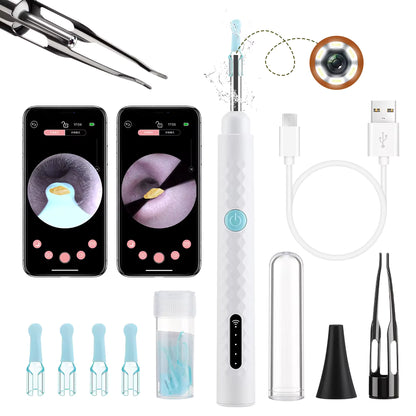 2-in-1 Visual Earwax Cleaner with 1080P HD Camera & Tweezers Kit